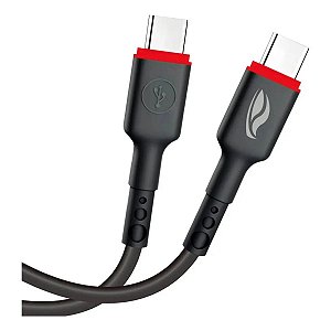 Cabo USB-C para USB-C 1m 3A CB-P100BK C3Tech Preto | Infopeças