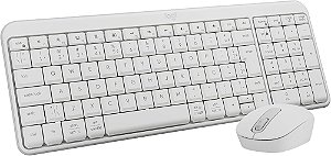 Kit Teclado e Mouse Sem Fio Logitech MK250 Branco Bluetooth | Infopeças