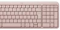 Kit Teclado e Mouse Sem Fio Logitech MK250 Rosa