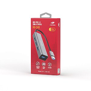 HUB USB 3.0 4 PORTAS HU-340GY C3T
