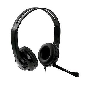 Headset C3Tech PH-120BK Preto - Conexão P2 e Adaptador USB Inclusos