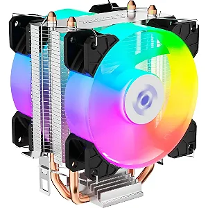 Cooler para Processador Fortrek AC13 135W TDP Rainbow Intel AMD