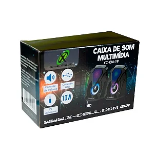 Caixa de Som para Computador PC e Notebook 6W USB X-Cell - XC-CM-19