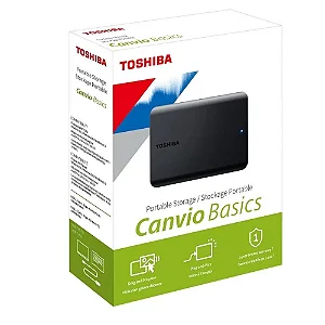 HD Externo Portátil Toshiba Canvio Basics 2TB USB 3.0 Preto - HDTB520XK3AA - Infopeças