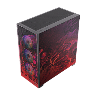 GABINETE GAMER REDRAGON STRAFE FLOW DRAGON PRETO Sem FAN CA-618B | Infopeças