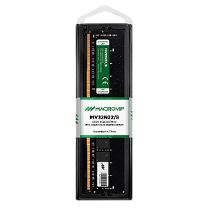 Memória RAM Macrovip DDR4 8GB 3200MHz MV32N22/8 Preto | Infopeças