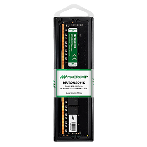 Memória RAM Macrovip DDR4 16GB 3200MHz MV32N22/16 Preto | Infopeças