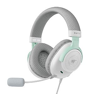 Headset Gamer Havit H2230E White/Cyan Drivers 50mm P3 Infopeças