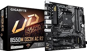 Placa Mãe Gigabyte B550M DS3H AC R2 AM4 DDR4 Wi-Fi Bluetooth Infopeças