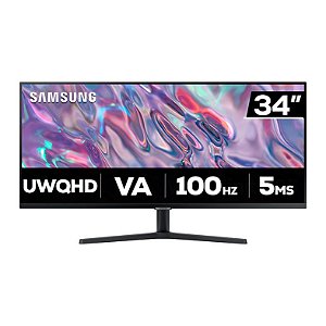 Monitor UltraWide 34 Samsung ViewFinity S5 LS34C500 100Hz Flat - Infopeças