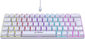 Teclado Mecânico Gamer 65% Fortrek Gravity BRANCO RGB | Infopeças