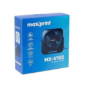 Ventilador de Mesa USB Maxprint MX-V102 Preto 360° | Infopeças
