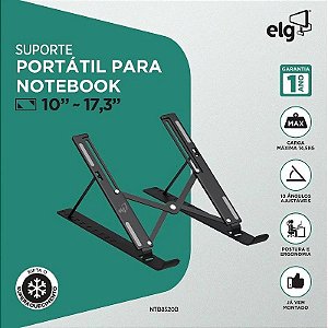 Suporte de Mesa Portátil para Notebook ELG NTB8520B - Infopeças