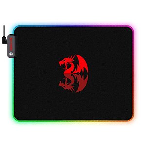 Mousepad gamer redragon pluto p026 rgb control grande (330x260mm)