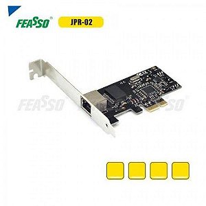 Placa De Rede Feasso Pcie-1x 10/100/1000 C/ Low Jpr-02