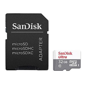 Cartao De Memoria Micro Sd Sandisk 32gb C10 Sdsquns-032g-gn3ma