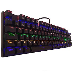 Teclado mecanico rainbow rudra preto