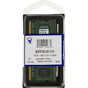 Memoria ram notebook ddr3 4gb kingston 1600 mhz kvr16ls11/4