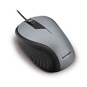 Mouse Emborrachado Cinza/Preto Usb Multilaser Mo225