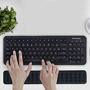 Apoio De Pulso Gel Dot Ergonômico Multilaser AC366 Preto