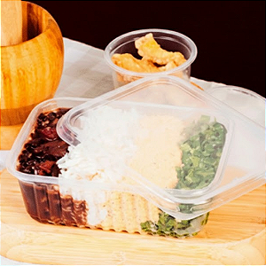 Pote Retangular 250ml c/Tampa c/144 unidades PRAFESTA