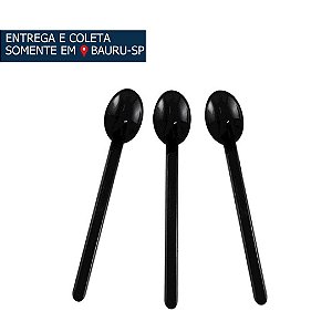 Colher Piccolo Preta c/500 unidades