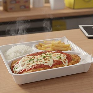 Embalagem Isopor Retangular com 3 Divisórias HF100/3 c/100 unidades