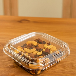 Embalagem Plástica Quadrada F731 c/lacre 300ml