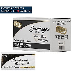 Guardanapo de Papel Pluma Folha Dupla 40x40 c/1000 unidades