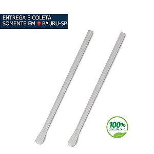 Canudo Plástico Biodegradável em sachê Mexedor 5,8mm c/100 unidades