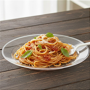 Prato Acrílico Refeição Redondo c/10 unidades