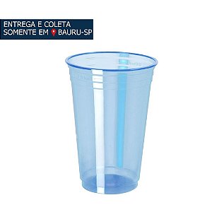 Copo Plástico Balada Neon Azul 330ml c/25 unidades
