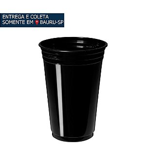 Copo Plástico Balada Neon Preto 330ml c/25 unidades