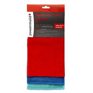 Pano Multiuso Microfibra 30x30 c/3 unidades