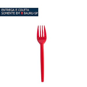 Garfo para Sobremesa Vermelho c/50 unidades