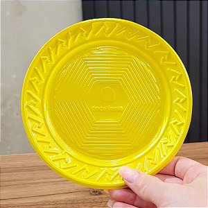 Prato Plástico Amarelo c/10