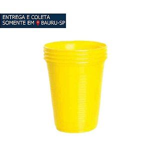 Copo Plástico 200ml Amarelo c/50 unidades