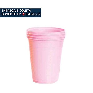 Copo Plástico 200ml Rosa c/50 unidades