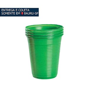 Copo Plástico 200ml Verde Escuro c/50 unidades