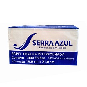 Papel Interfolhado Serra Azul 100% Celulose c/1000 folhas