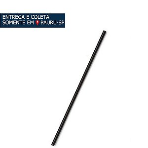 Canudo Plástico Preto 5mm c/100 unidades