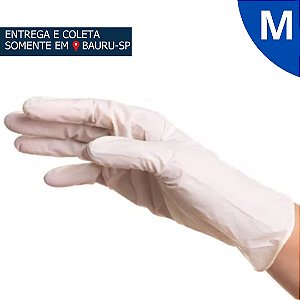 Luva Látex com pó Tamanho M c/100 unidades