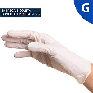 Luva Látex com pó Tamanho G c/100 unidades