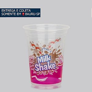 Copo Plástico Impresso Milk Shake 440ml c/50 unidades