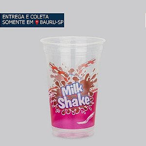 Copo Plástico Impresso Milk Shake 550ml c/50 unidades