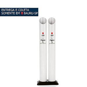 Lixeira para Copos Descartáveis 2 tubos Água e Água
