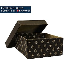 Caixa em Papelão para Bolo - N 05 Marrom Fiori