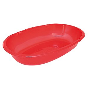 Bandeja Plástica Oval Vermelha c/20 unidades