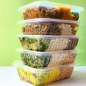 Pote Retangular 500ml c/Tampa c/144unidades PRAFESTA