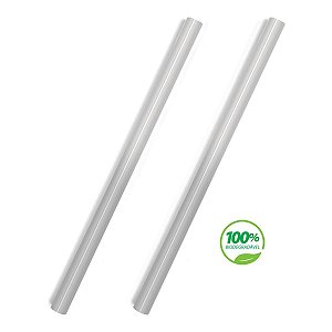 Canudo Plástico Biodegradavel em sachê Jumbo 10mm c/50 unidades